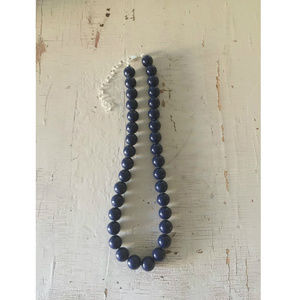 Navy Blue Marco Vintage Lucite Beaded Necklace